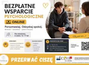 Bezpłatne wsparcie psychologiczne dla młodzieży