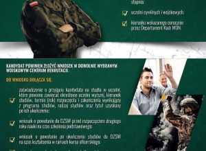 Stypendia dla kandydatów na żołnierzy zawodowych – edycja 2026/2027